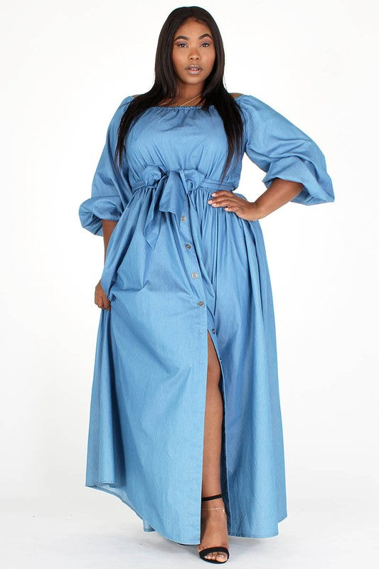 Ava  Blue Maxi Dress