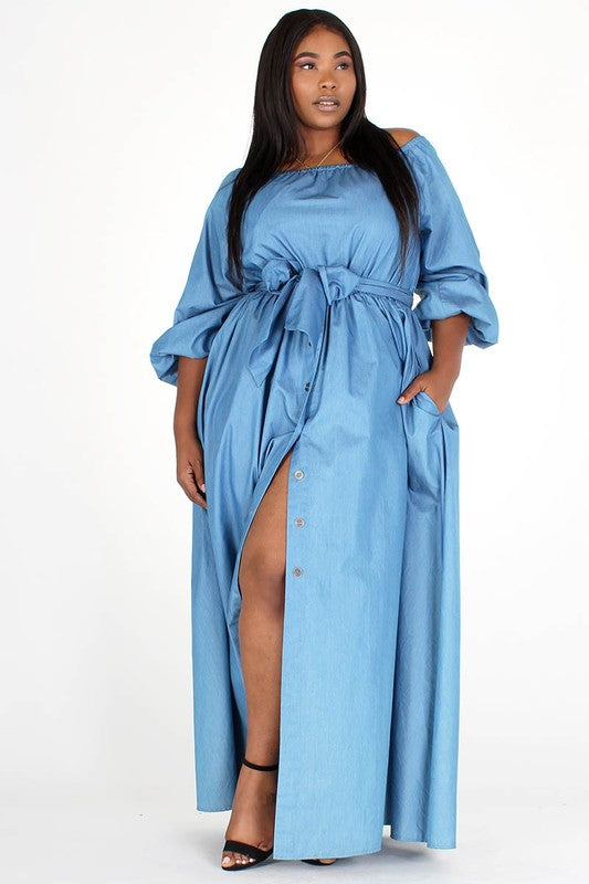 Ava  Blue Maxi Dress