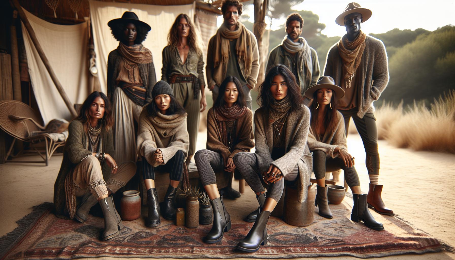 Boho Vibes: Ankle Boots and Leggings Styling