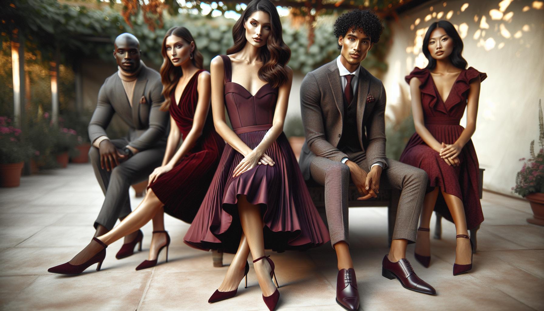 Seasonal Trends: Burgundy Dresses and Shoe Styles